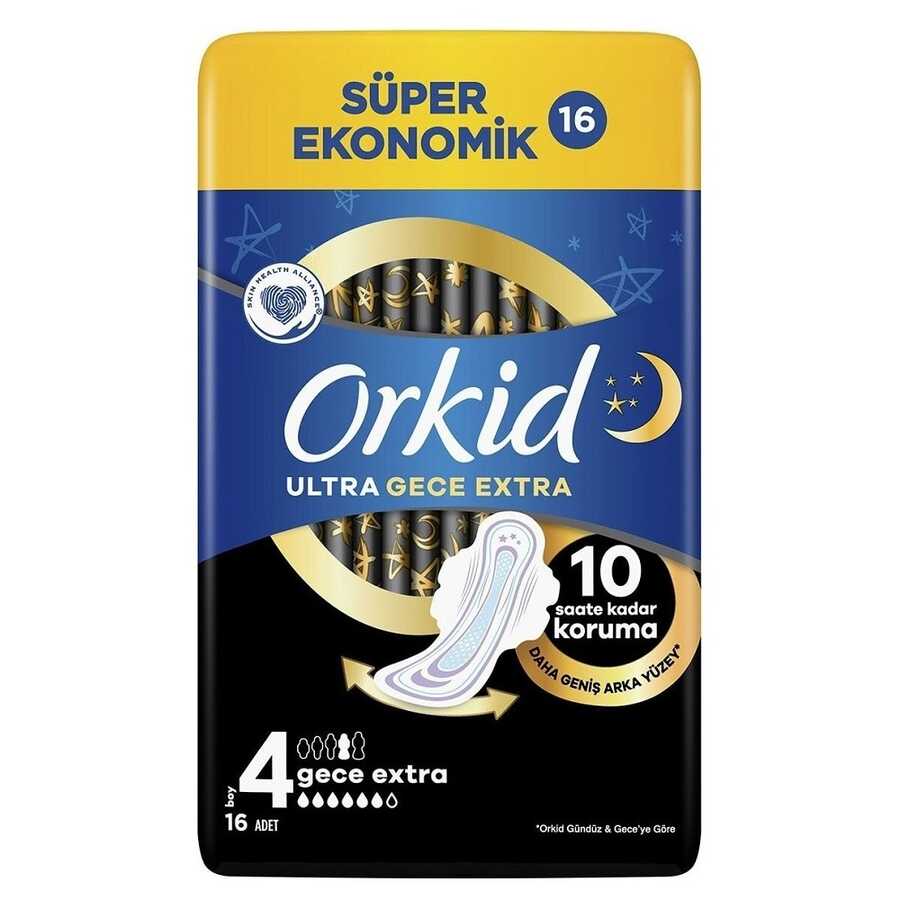 Orkid Ultra Gece Extra Ped Süper Ekonomik Paket 16x2 32 Adet