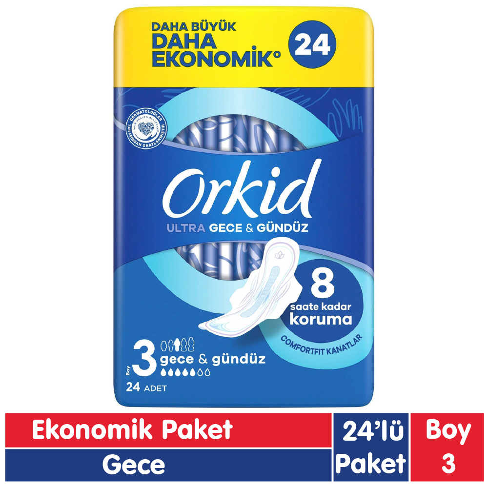 Orkid Ultra Gece Ped 24 Adet