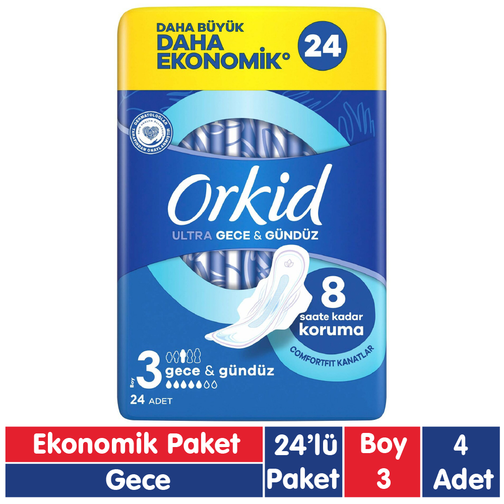 Orkid Ultra Gece Ped 24x4 96 Adet