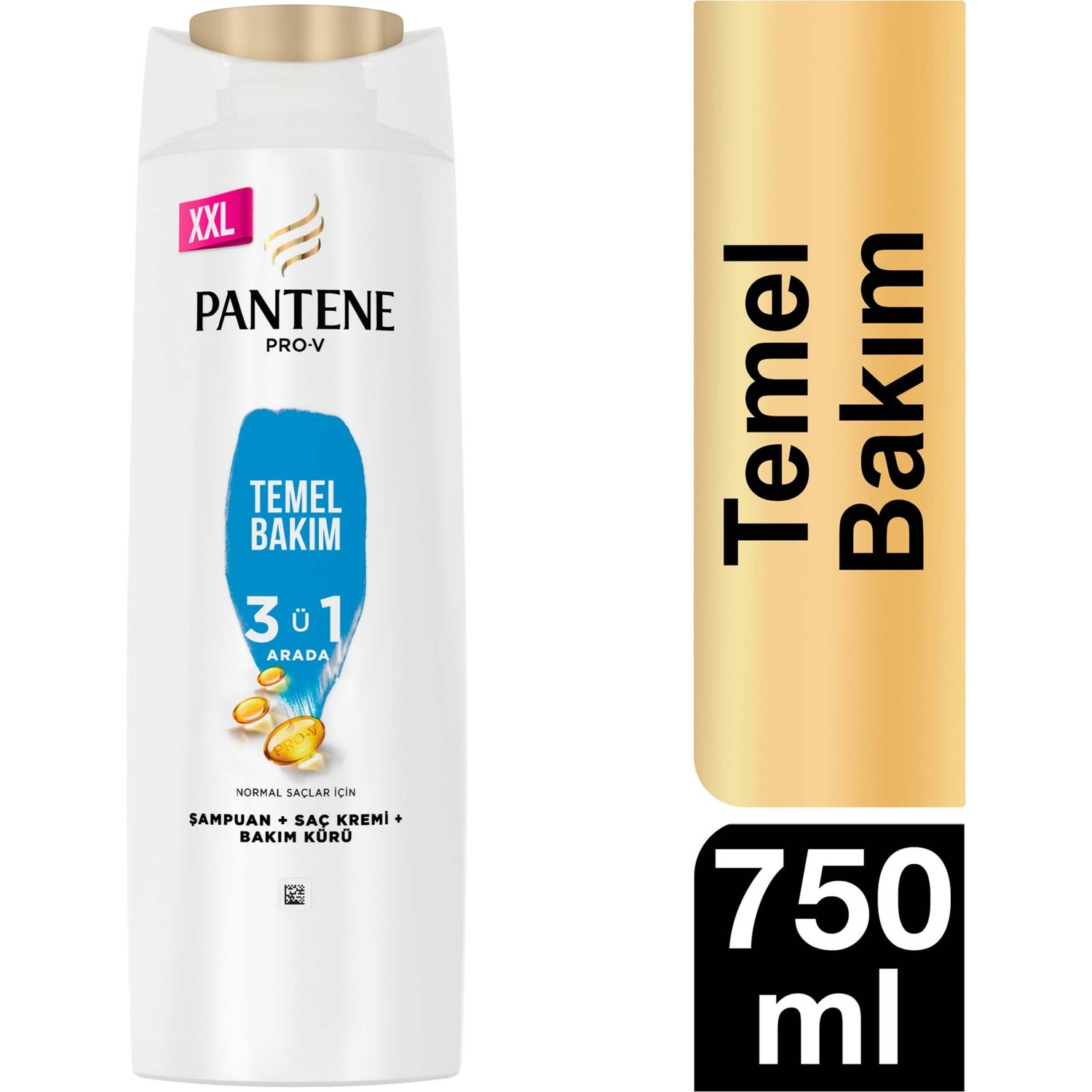 Pantene Şampuan 3'ü 1 Arada Temel Bakım 750 ml