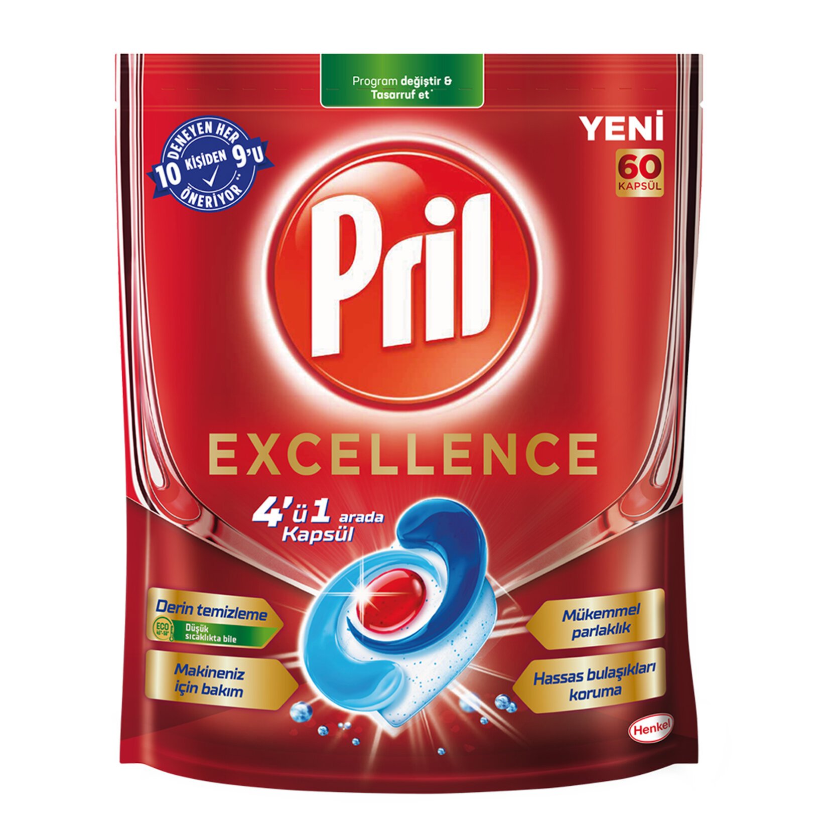 Pril Excellence Bulaşık Makinesi Deterjanı 60x4 240 Kapsül