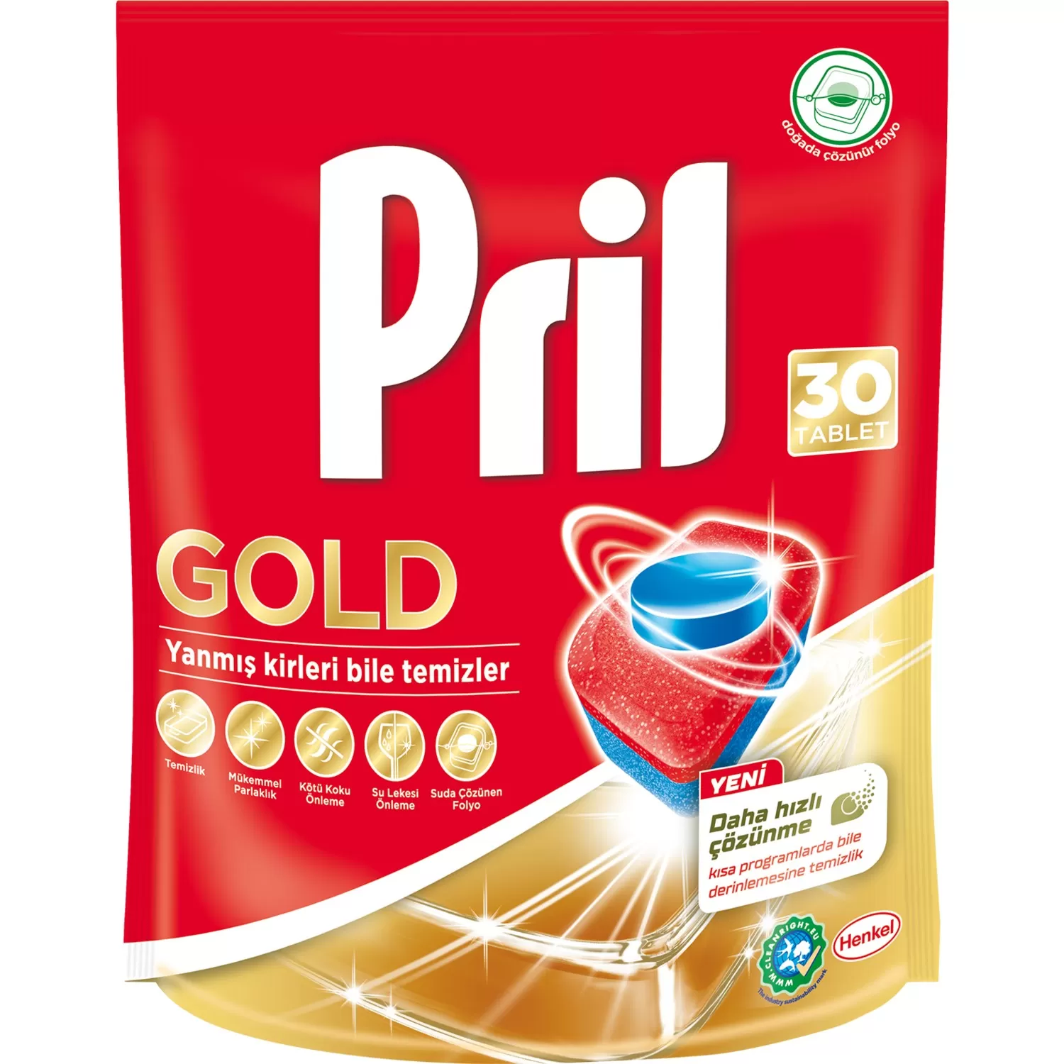 Pril Gold Bulaşık Makine Deterjanı 30x2 60 Tablet