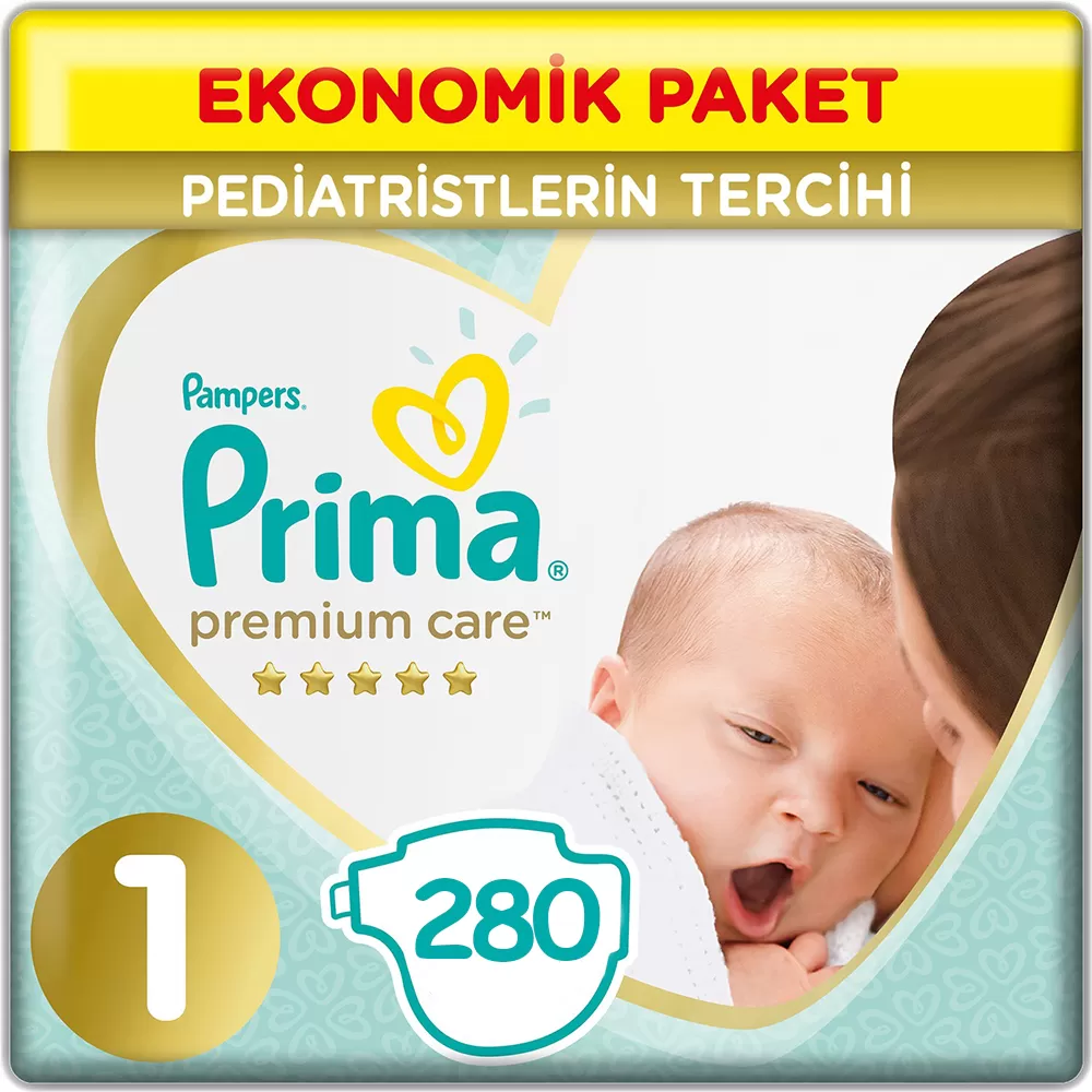 Prima Premium Care Bebek Bezi 1 Beden Yenidoğan 2-5 Kg (4*70) 280 Adet