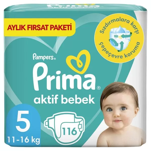 Prima 5 Beden Aktif Bebek Aylık Fırsat Paketi 116 Adet
