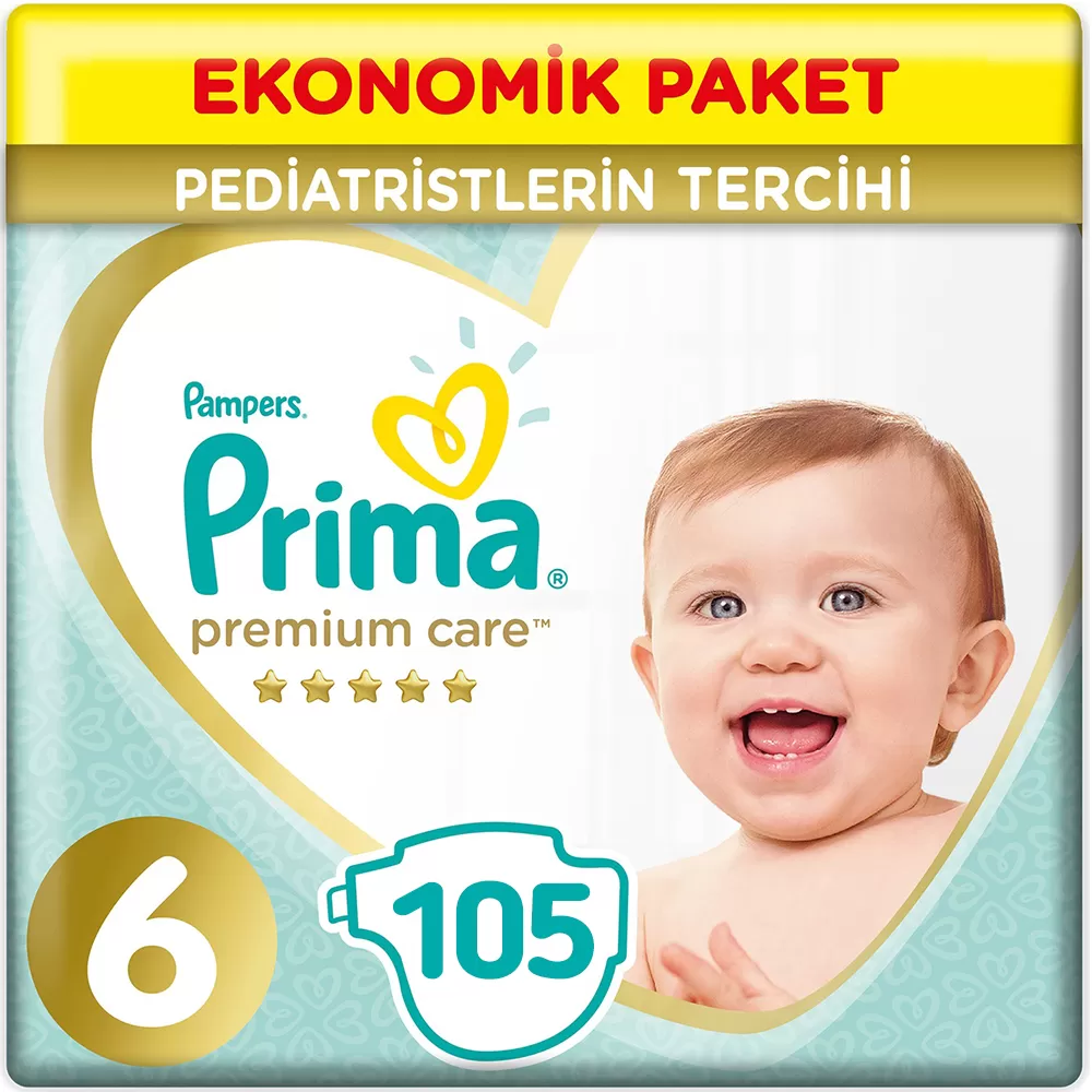 Prima Premium Care 6 Beden Bebek Bezi 13+ Kg (3*35) 105 Adet