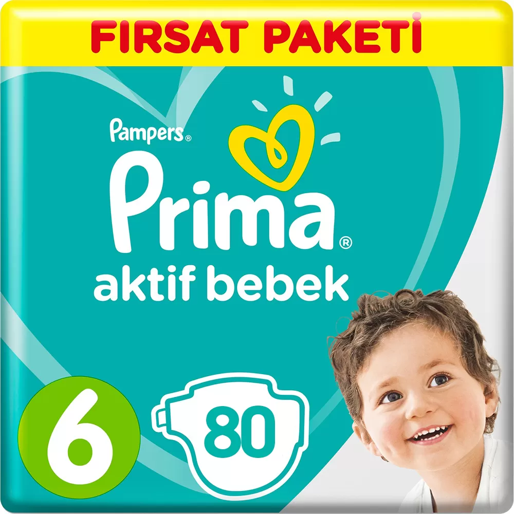 Prima Bebek Bezi 6 Beden Fırsat Paketi 13-18 Kg (2*40) 80 Adet