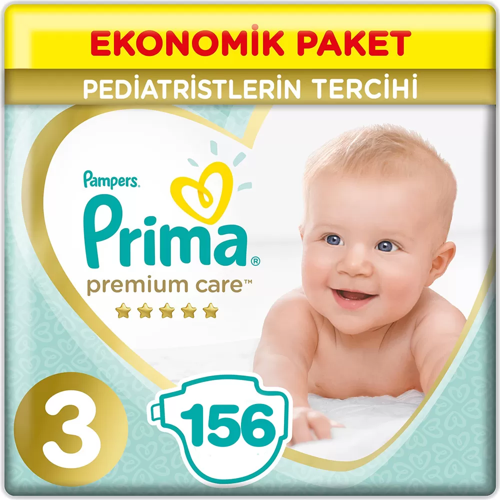 Prima Premium Care 3 Beden Ekonomik Paket 6-10 Kg (3*52) 156 Adet