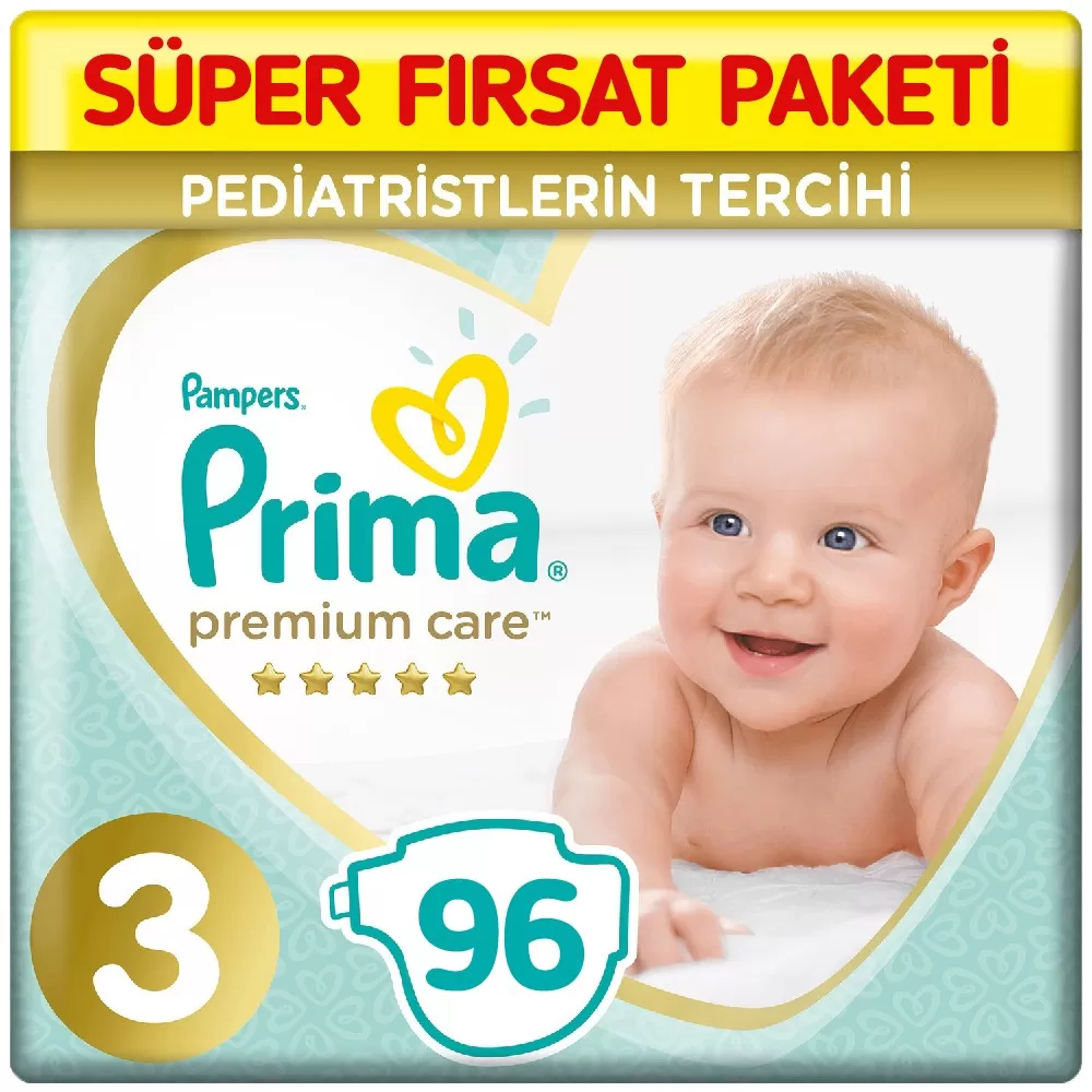 Prima Premium Care Bebek Bezi 3 Beden 6-10 Kg 96 Adet