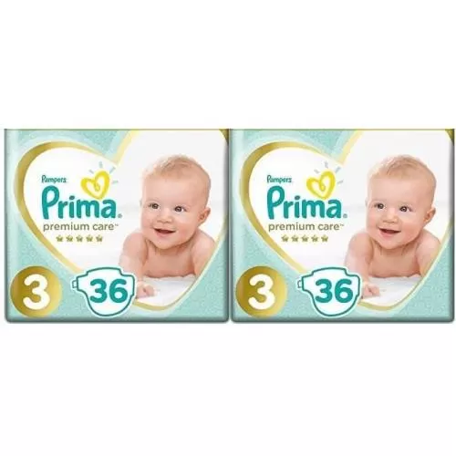 Prima Premium Care Bebek Bezi 3 Beden 6-10 Kg (2*36) 72 Adet