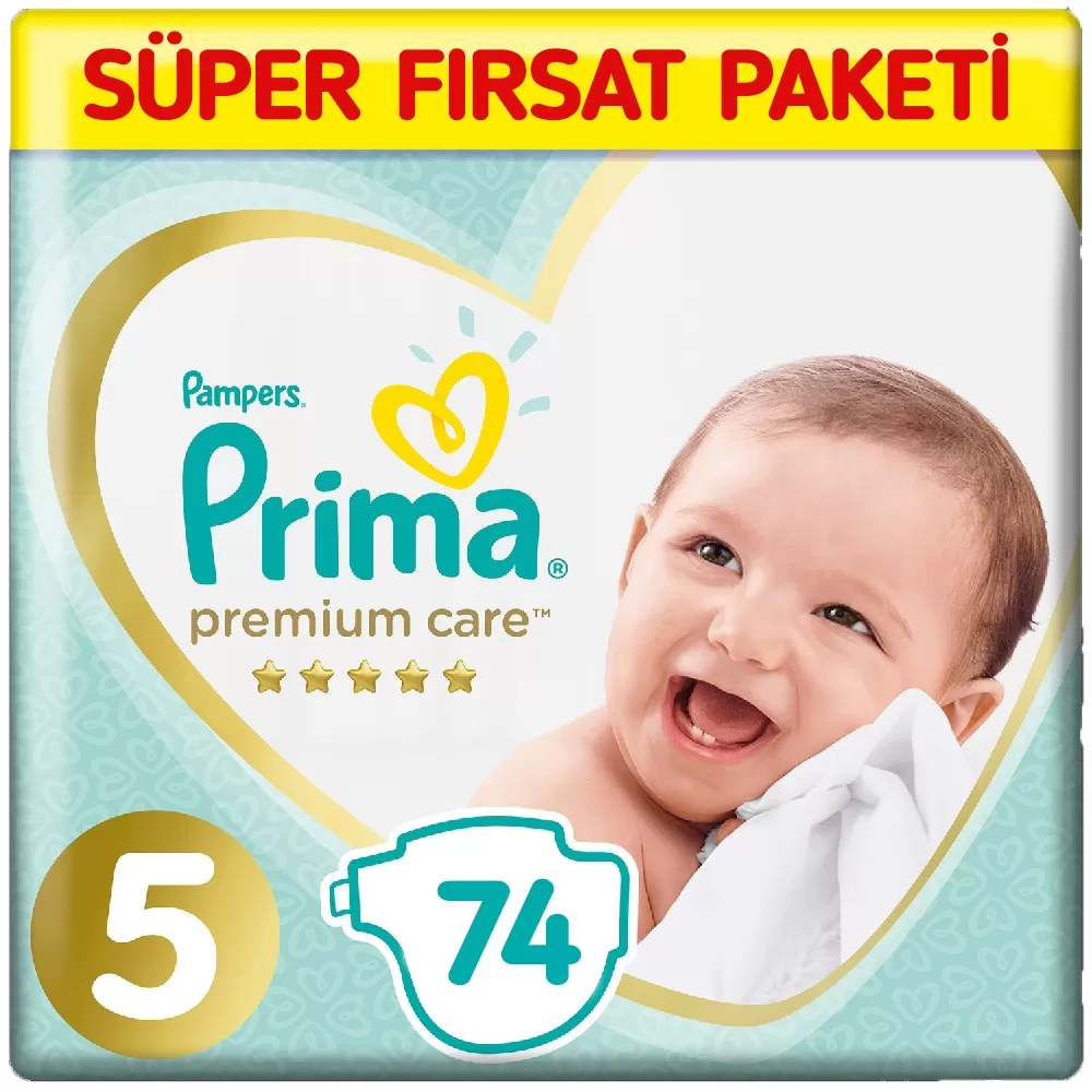 Prima Premium Care 5 Beden Bebek Bezi 74 Adet