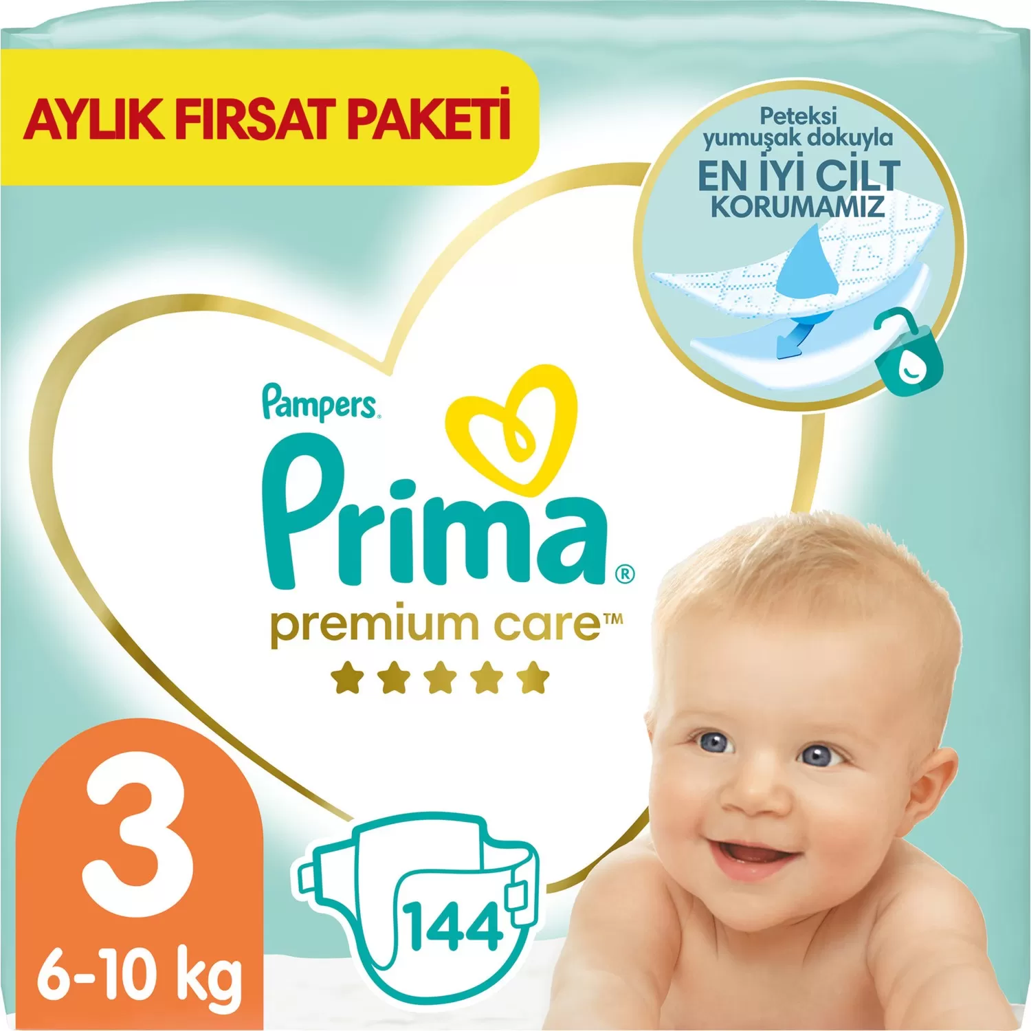 Prima Premium Care 3 Beden Aylık Fırsat Paketi 144 Adet