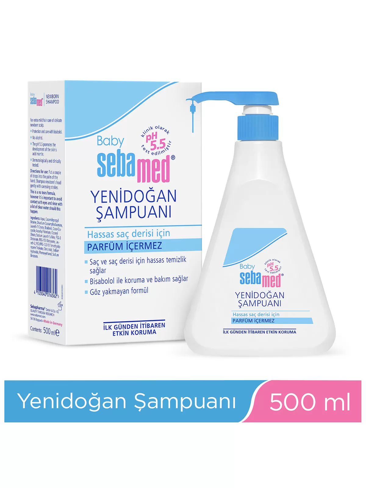 Sebamed Bebek Şampuanı Yenidoğan 500x2 1000 ML