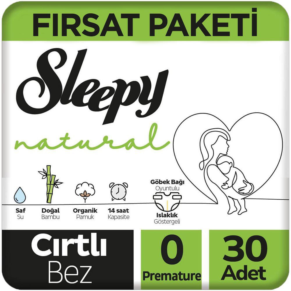 Sleepy 0 Beden Prematüre Bebek Bezi 30 Adet