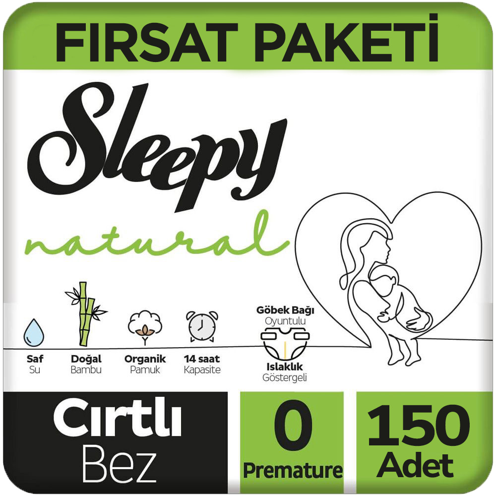 Sleepy 0 Beden Prematüre Bebek Bezi 30x5 150 Adet