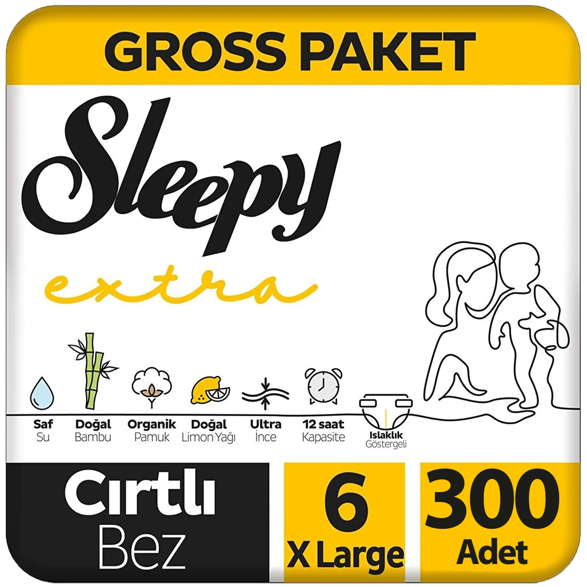 Sleepy Extra Bebek Bezi Gross Paket 6 Beden 100x3 300 Adet