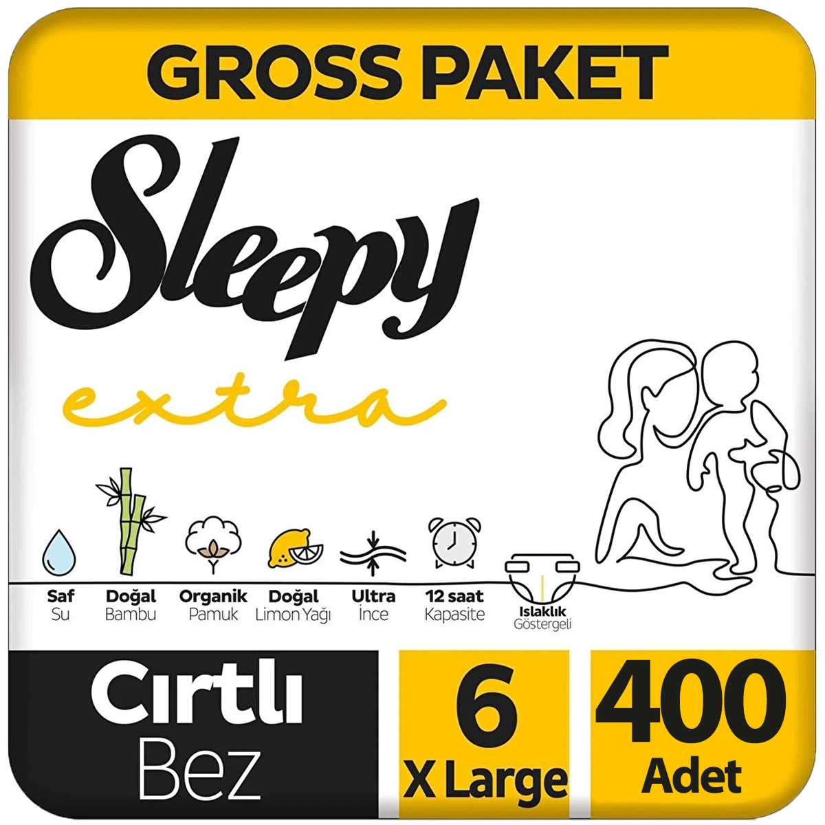 Sleepy Extra Bebek Bezi Gross Paket 6 Beden 100x4 400 Adet