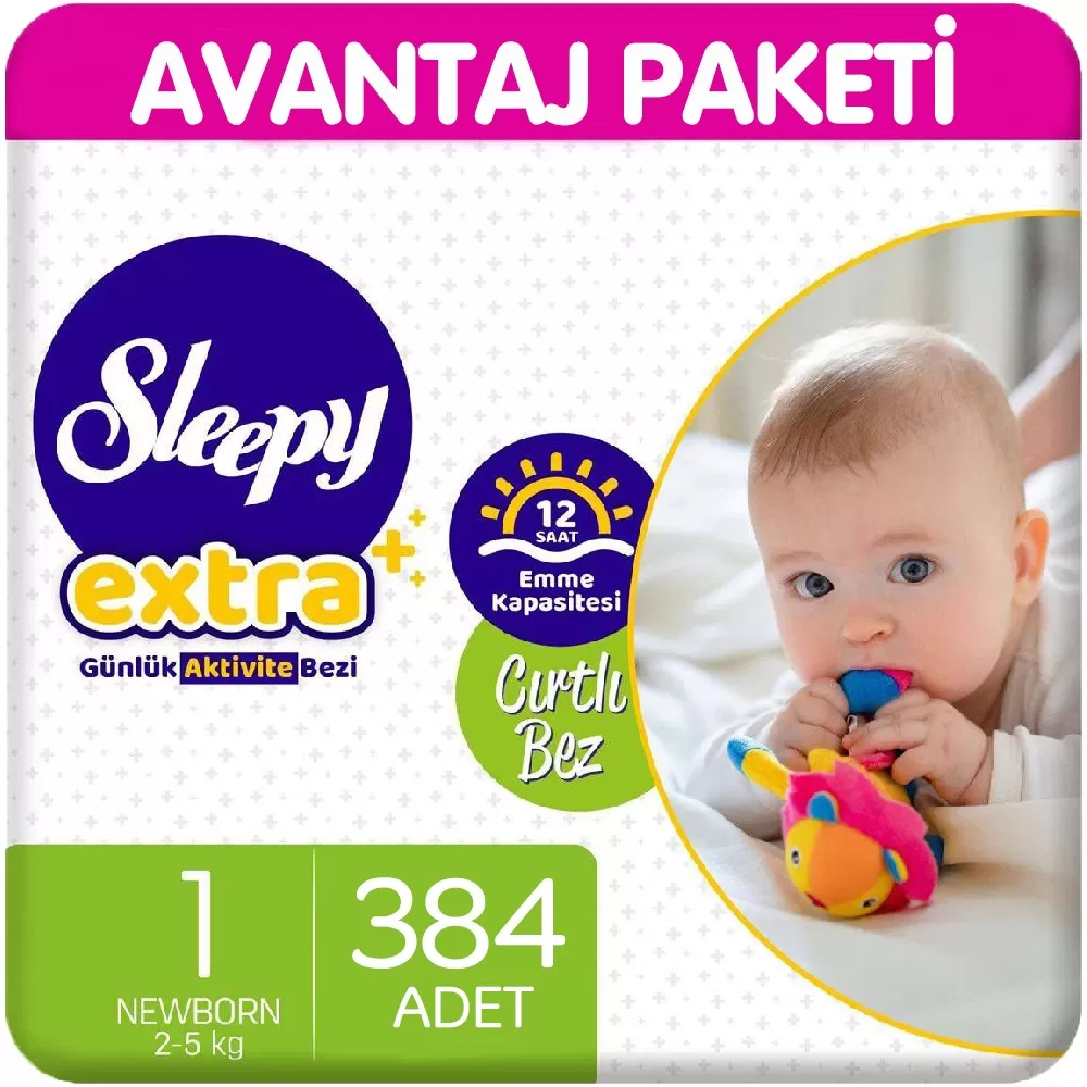 Sleepy Extra Günlük Aktivite Bezi 1 Beden 64x6 384 Adet