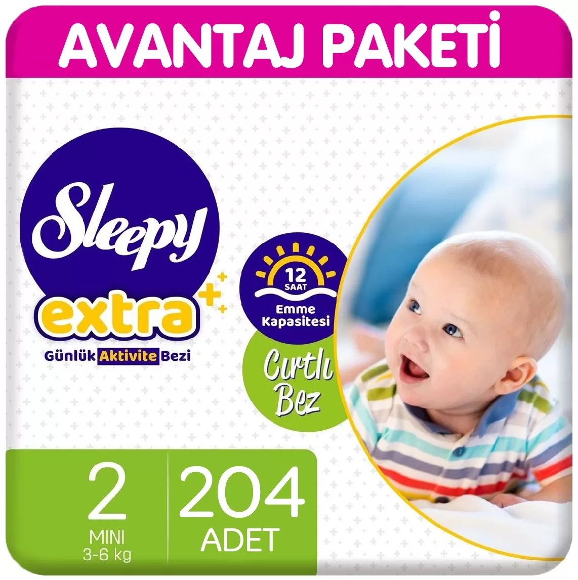 Sleepy Extra Günlük Aktivite Bezi 2 Beden 68x3 204 Adet