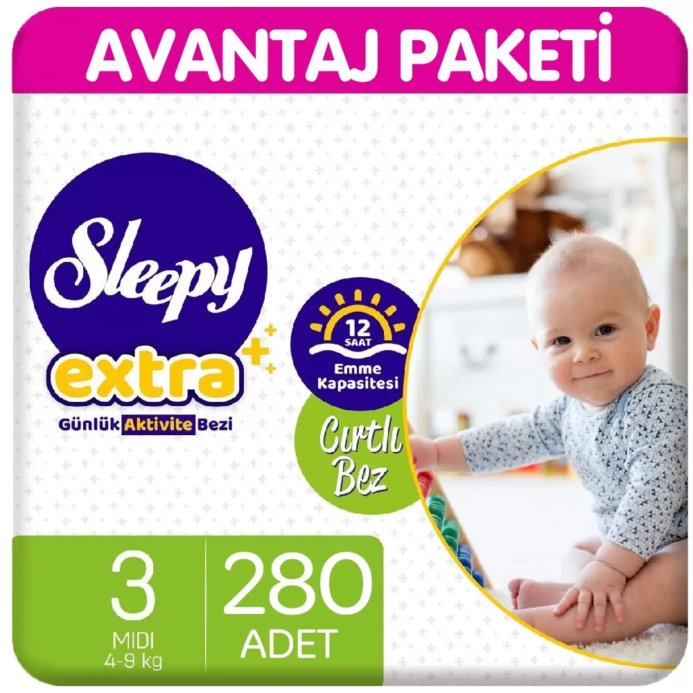 Sleepy Extra Günlük Aktivite Bezi 3 Beden 56x5 280 Adet