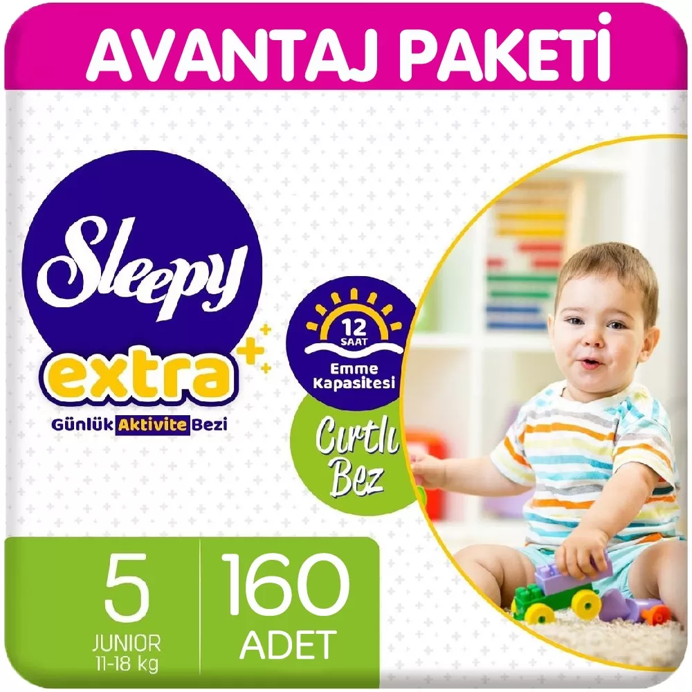 Sleepy Extra Günlük Aktivite Bezi 5 Beden 40x4 160 Adet