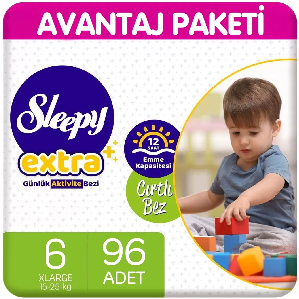 Sleepy Extra Günlük Aktivite Bezi 6 Beden 32x3 96 Adet