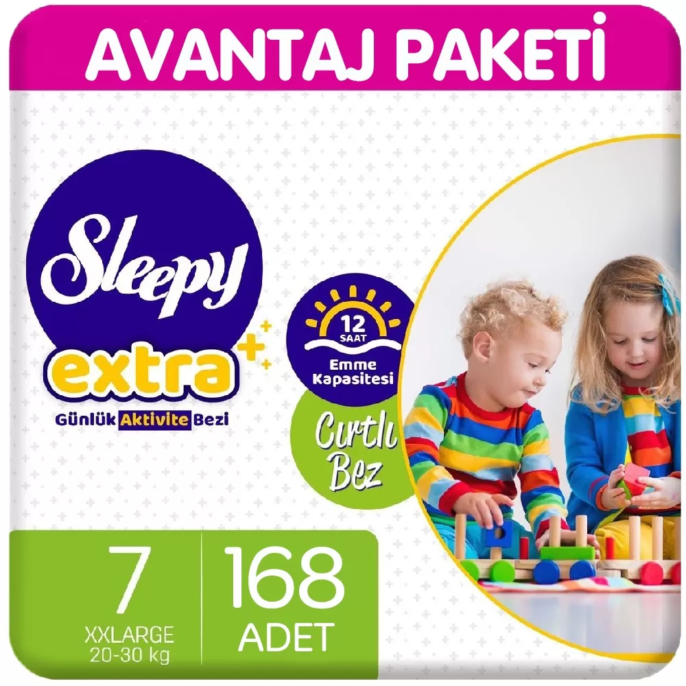 Sleepy Extra Günlük Aktivite Bezi 7 Beden 28x6 168 Adet