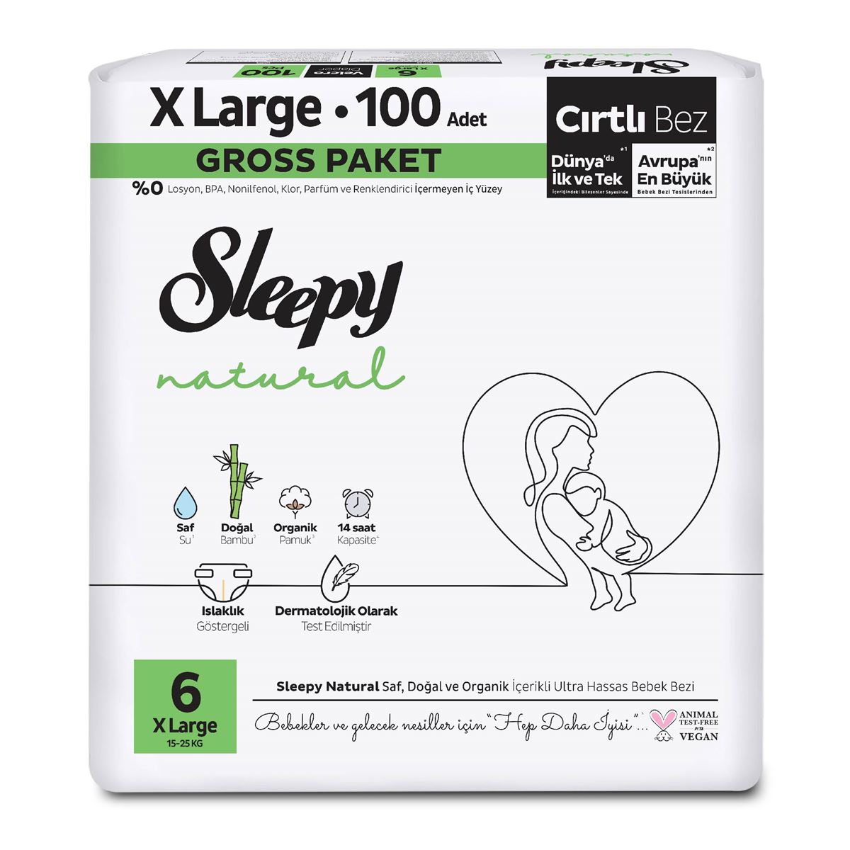 Sleepy Natural Gross Paket Bebek Bezi 6 Beden 100x4 400 Adet Sleepy Natural Gross Paket Bebek Bezi 6 Beden 100x4 400 Adet