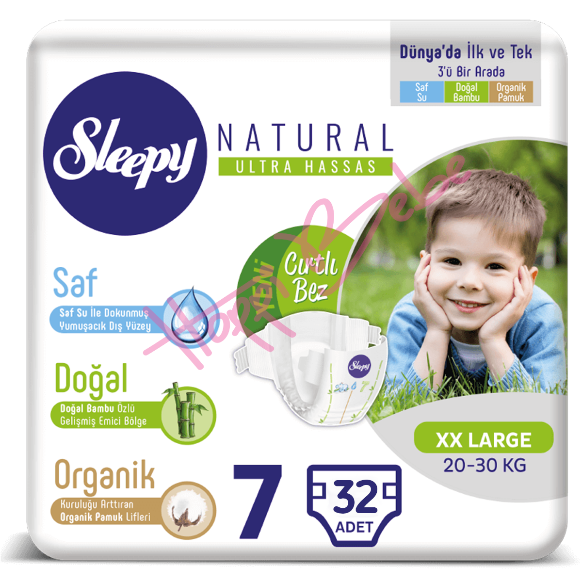 Sleepy Natural Bebek Bezi 7 Numara 2030 Kg (2*16) 32 Adet 64.32 TL + KDV