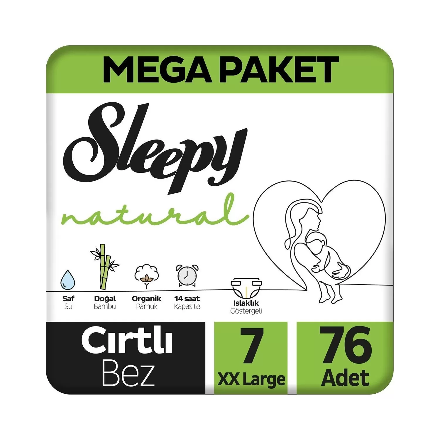 Sleepy Natural Mega Paket 7 Beden 76x2 152 Adet