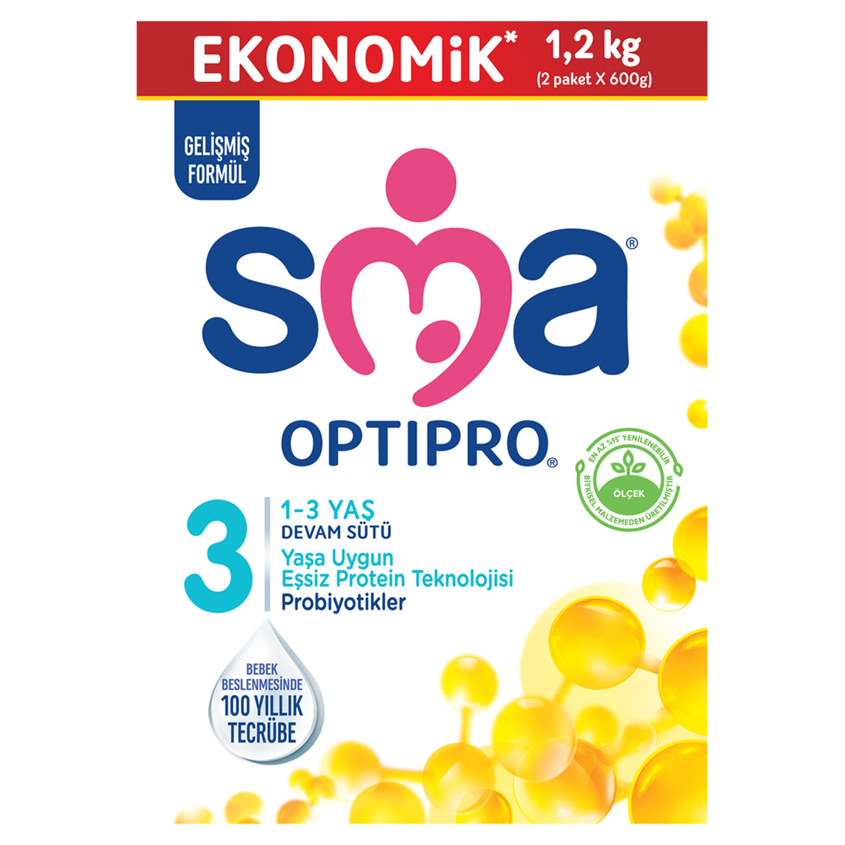 SMA Optipro 3 Devam Sütü 1200 gr 4 Adet