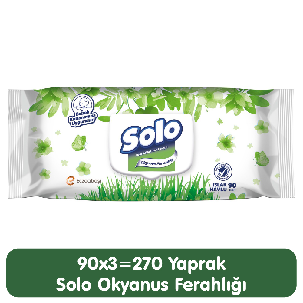 Solo Islak Havlu Mendil Bahar Temizliği 90x3 270 Yaprak