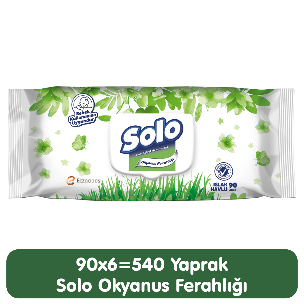 Solo Islak Havlu Mendil Bahar Temizliği 90x6 540 Yaprak