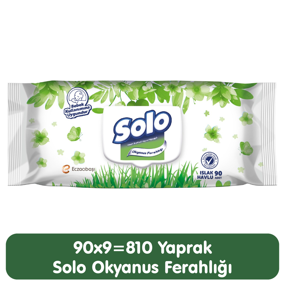 Solo Islak Havlu Mendil Bahar Temizliği 90x9 810 Yaprak