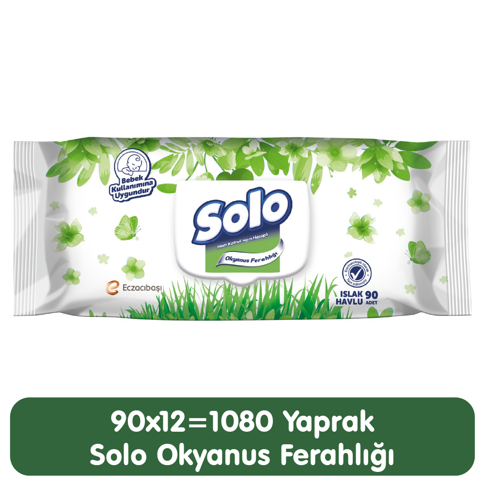 Solo Islak Havlu Mendil Bahar Temizliği 90x12 1080 Yaprak