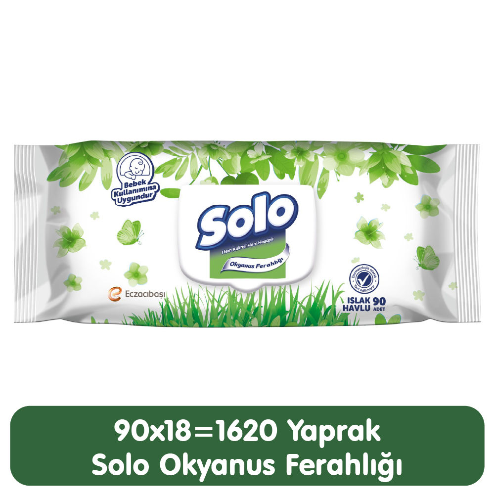 Solo Islak Havlu Mendil Bahar Temizliği 90x18 1620 Yaprak