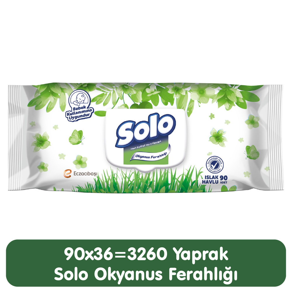 Solo Islak Havlu Mendil Bahar Temizliği 90x36 3240 Yaprak