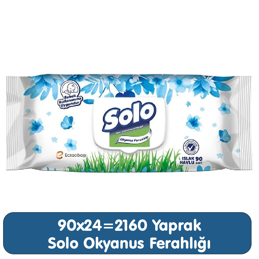 Solo Islak Havlu Mendil Okyanus Ferahlığı 90x24 2160 Yaprak