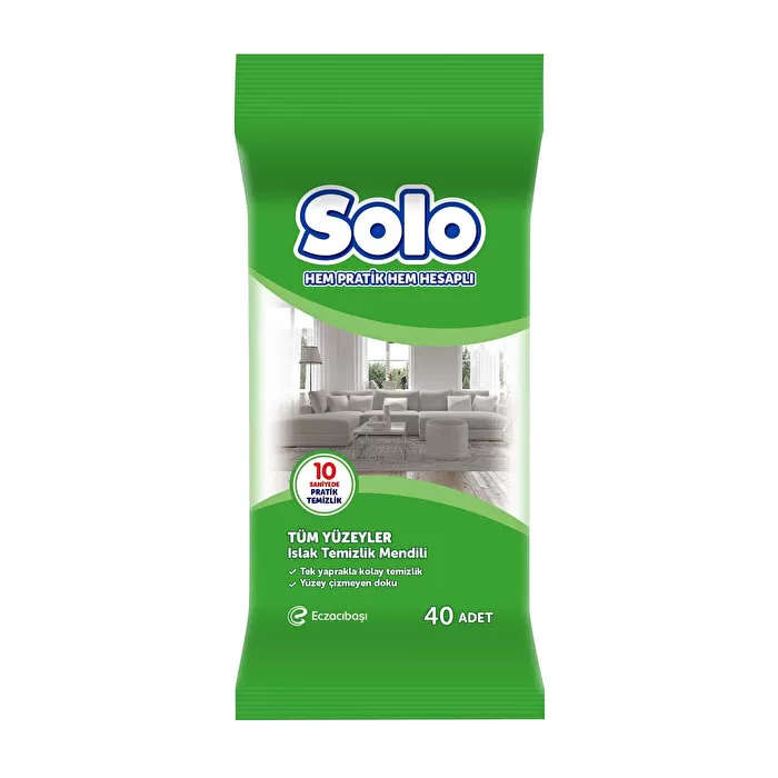 Solo Tüm Yüzeyler Islak Temizlik Mendili 40x4 160 Yaprak