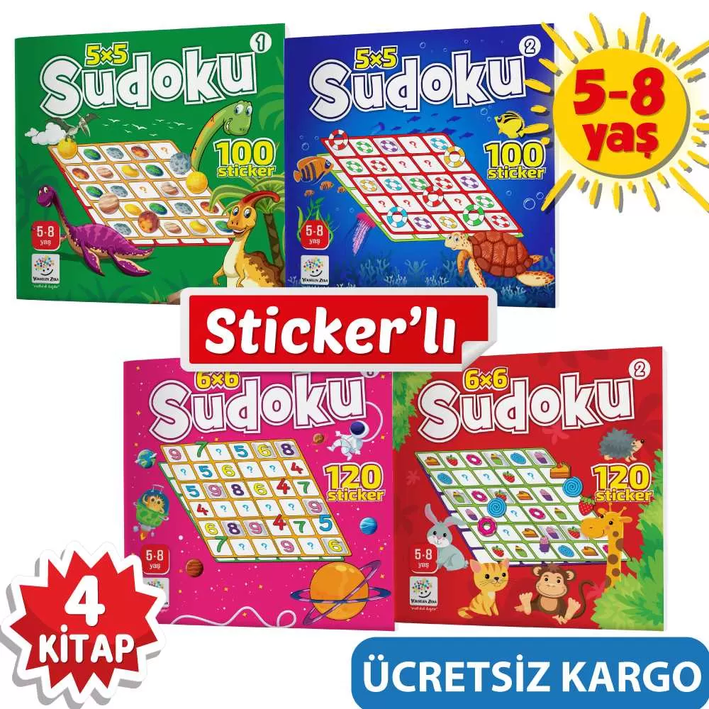 Stickerlı Sudoku Seti 5-8 Yaş