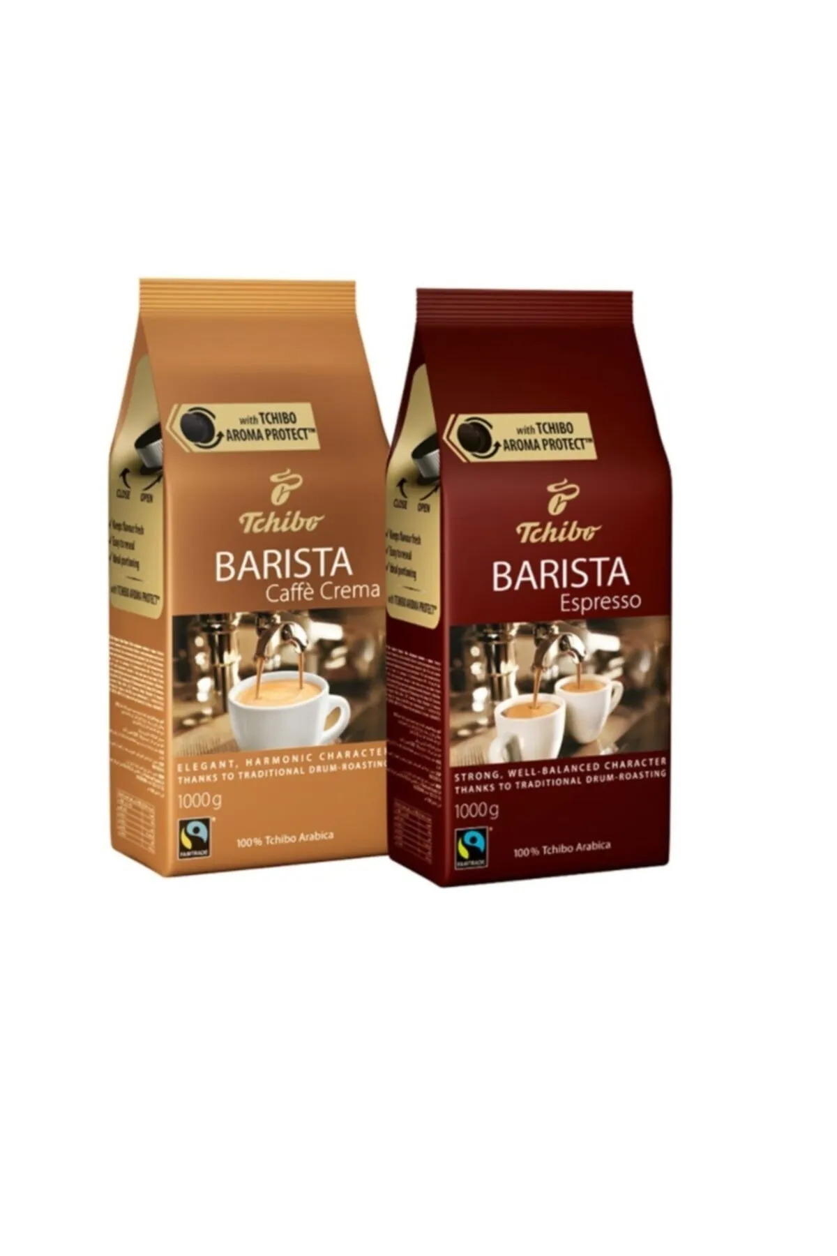 Tchibo Barista Caffe Crema Çekirdek Kahve 1000 Gr + Tchibo Barista Espresso Çekirdek Kahve 1000 Gr