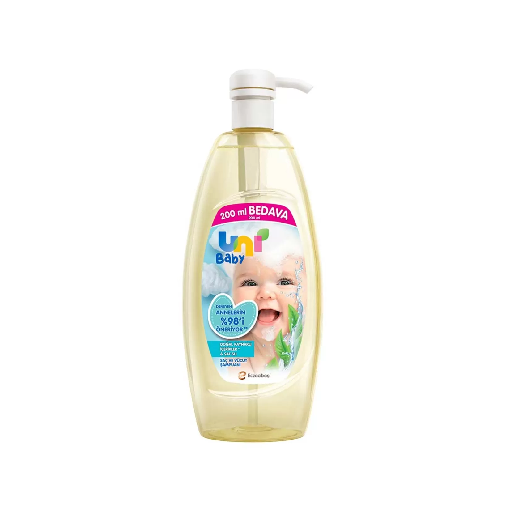 Uni Baby  Saç ve Vücut Şampuanı 4x900 ml