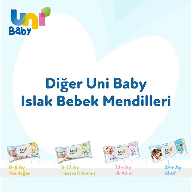 Uni Baby Aktif Islak Mendil 36x52 1872 Yaprak
