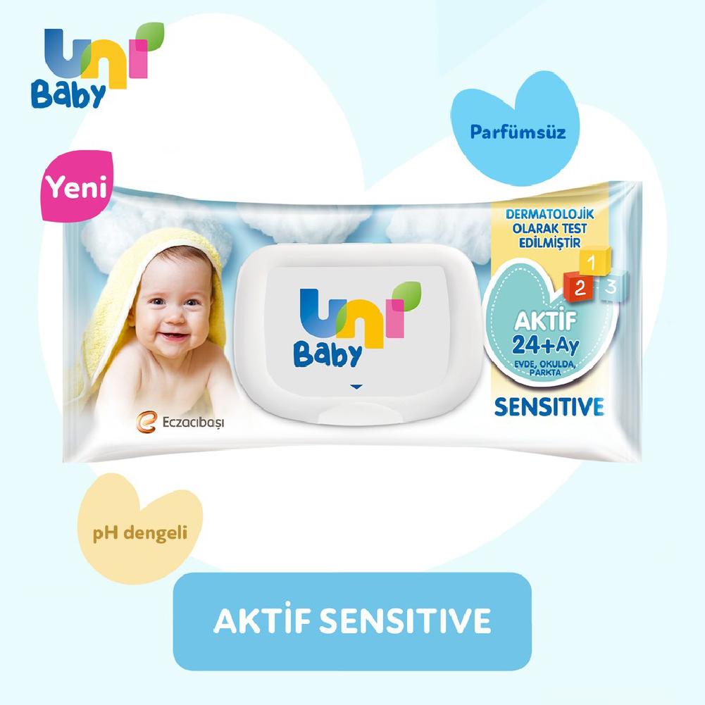 Uni Baby Aktif Sensitive Islak Mendil 18x52 936 Yaprak