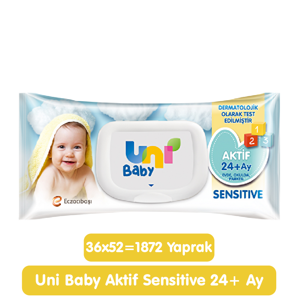 Uni Baby Aktif Sensitive Islak Mendil 36x52 1872 Yaprak