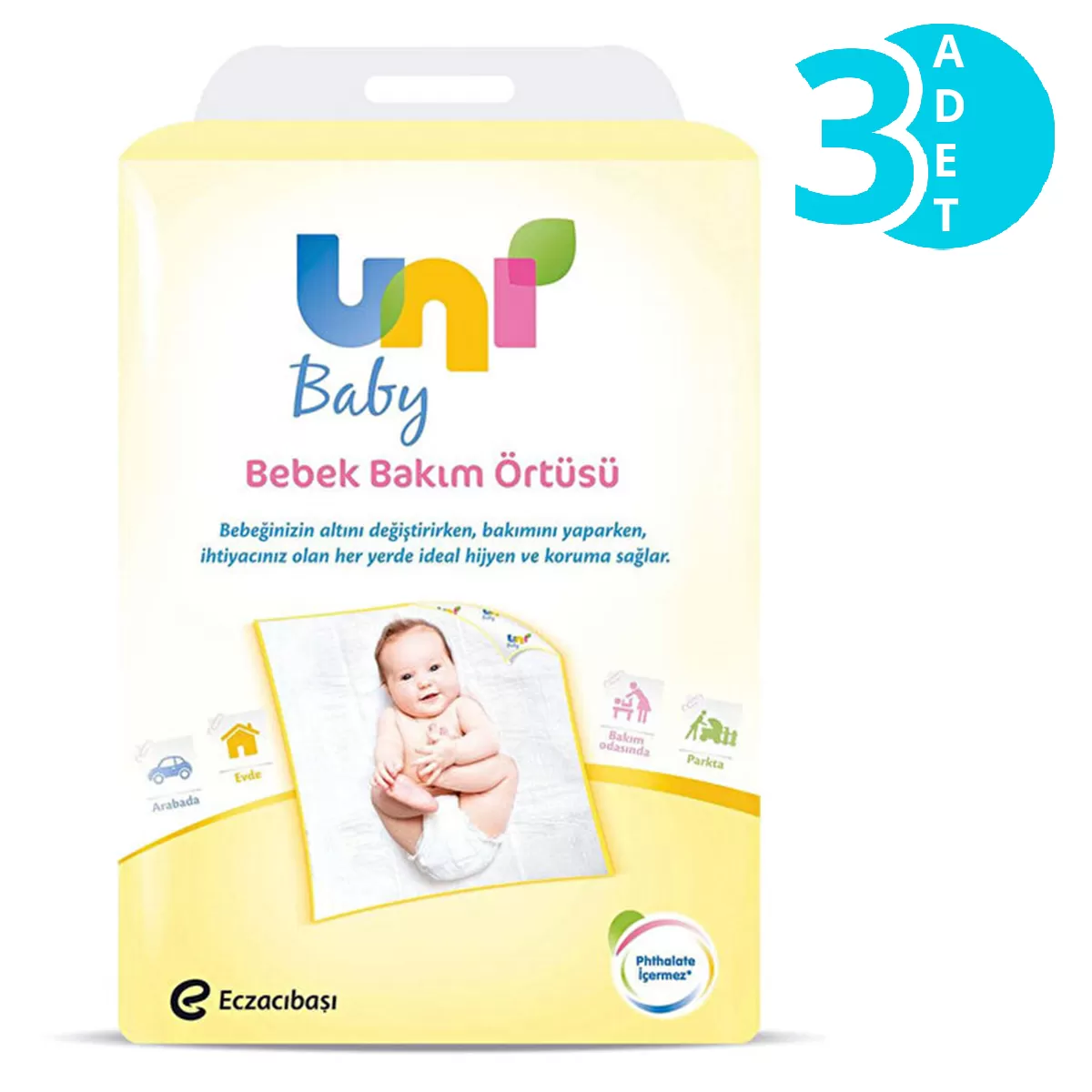 Uni Baby Bebek Bakım Örtüsü 10x3 30 Adet