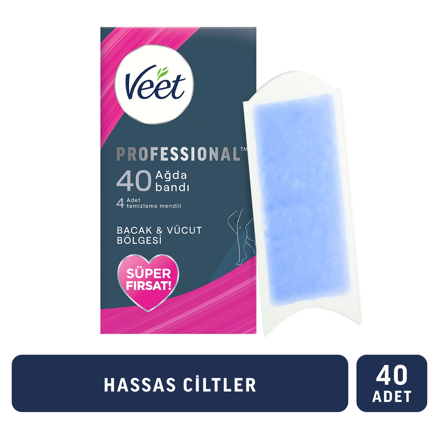 Veet Professıonal Ağda Bandı Hassas 40'lı