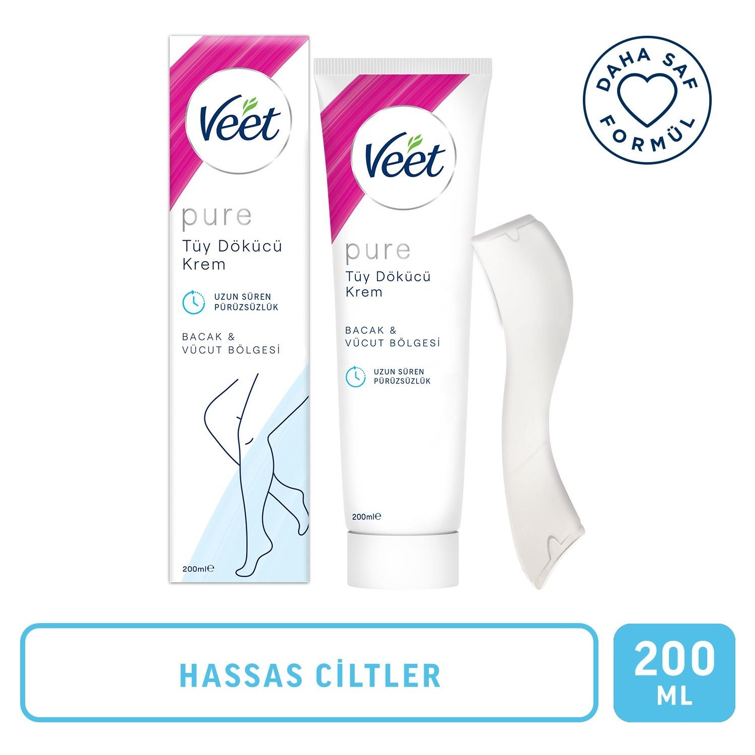 Veet Pure Tüy Dökücü Krem Hassas Ciltler 200 ml 2 Adet