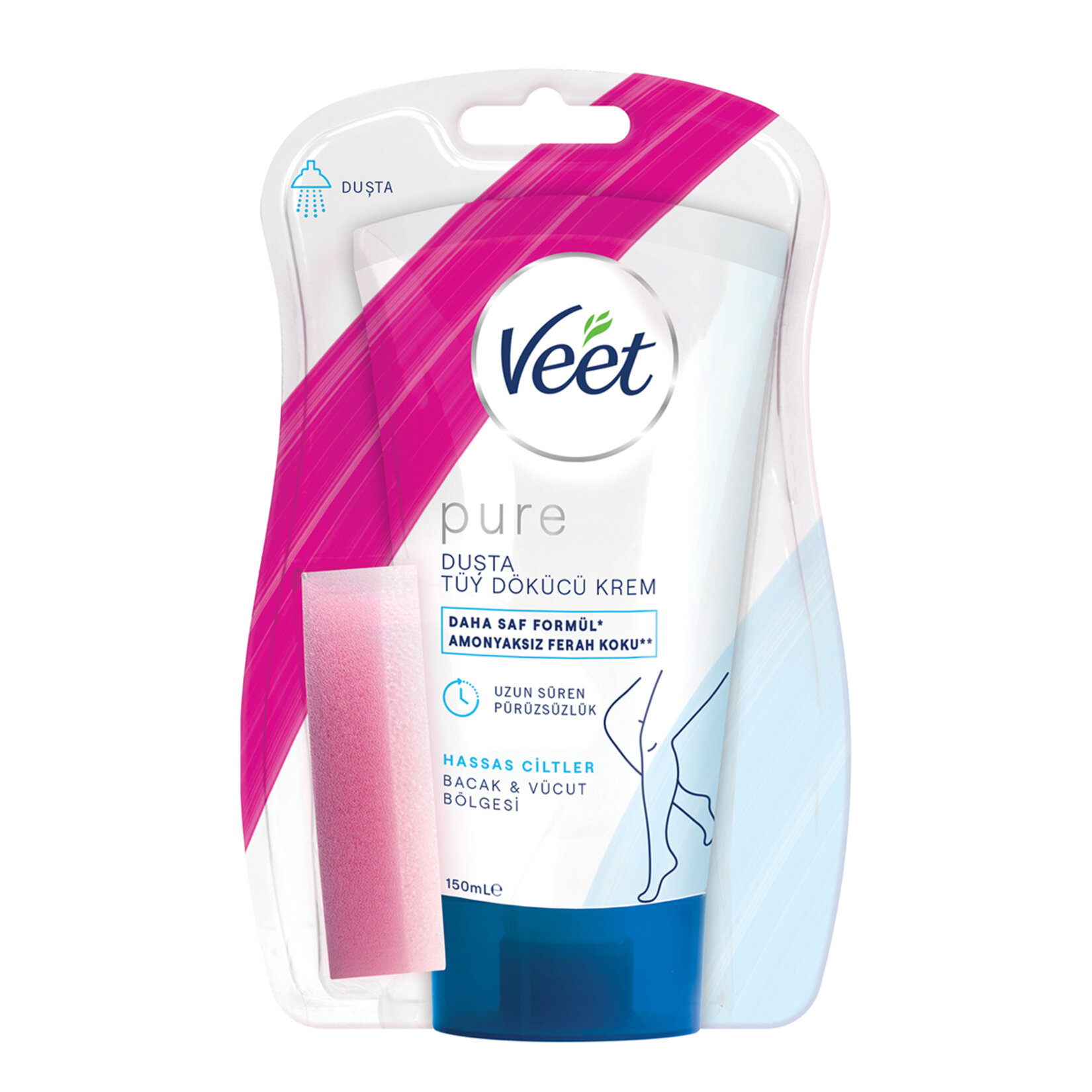 Veet Pure Duşta Tüy Dökücü Krem Hassas Ciltler 150 Ml 3 Adet