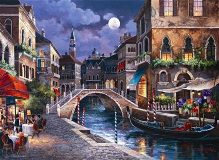 Venedik Sokakları II 1000 Parça Anatolian Puzzle