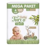 Baby Turco Bebek Bezi Doğadan 4 Numara 120 Adet